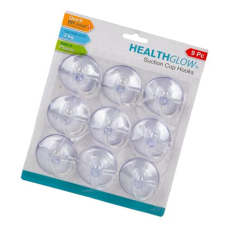 Plastic Suction Hooks - 9 Piece 